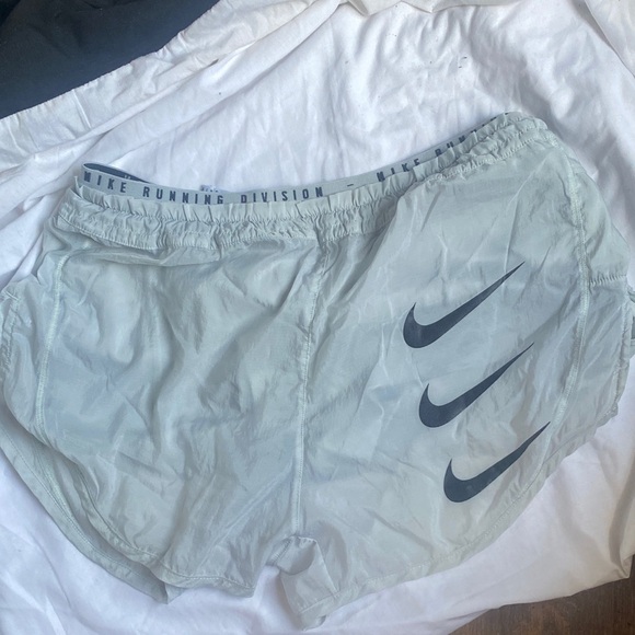 Nike Pants - Nike Women's Light Gray Shorts with black Swoosh